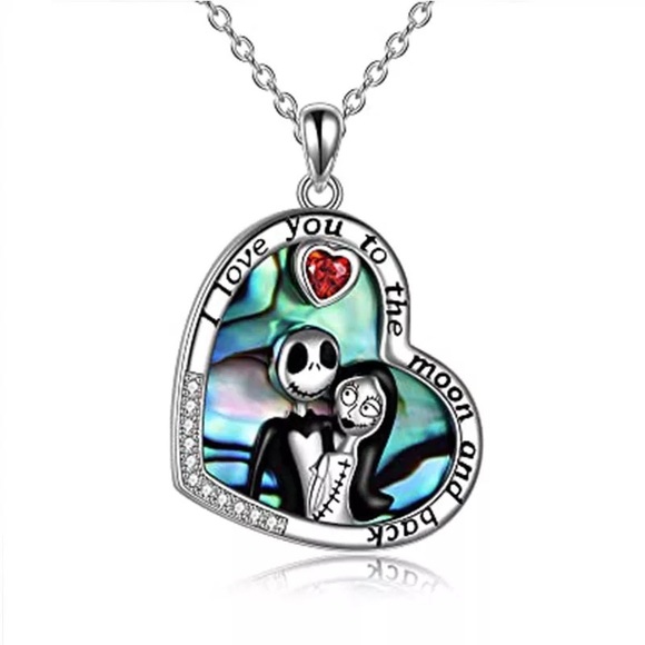 Nightmare Before Christmas Necklace Jack and Sally Meant to be. - Picture 3 of 16